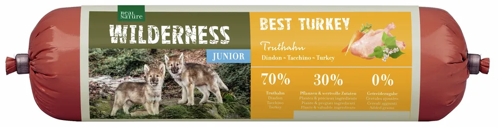 REAL NATURE WILDERNESS Junior Best Turkey Wurst 800 g Top-Seller