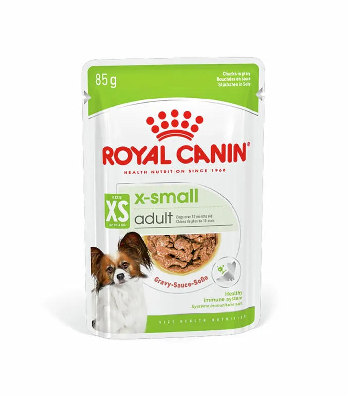 ROYAL CANIN Size Health Nutrition X-Small Adult Gravy 12 x 85 g Direkt Vom Hersteller