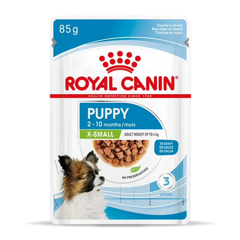 Letzte Chance ROYAL CANIN Size Health Nutrition X-Small Puppy Gravy 12 x 85 g