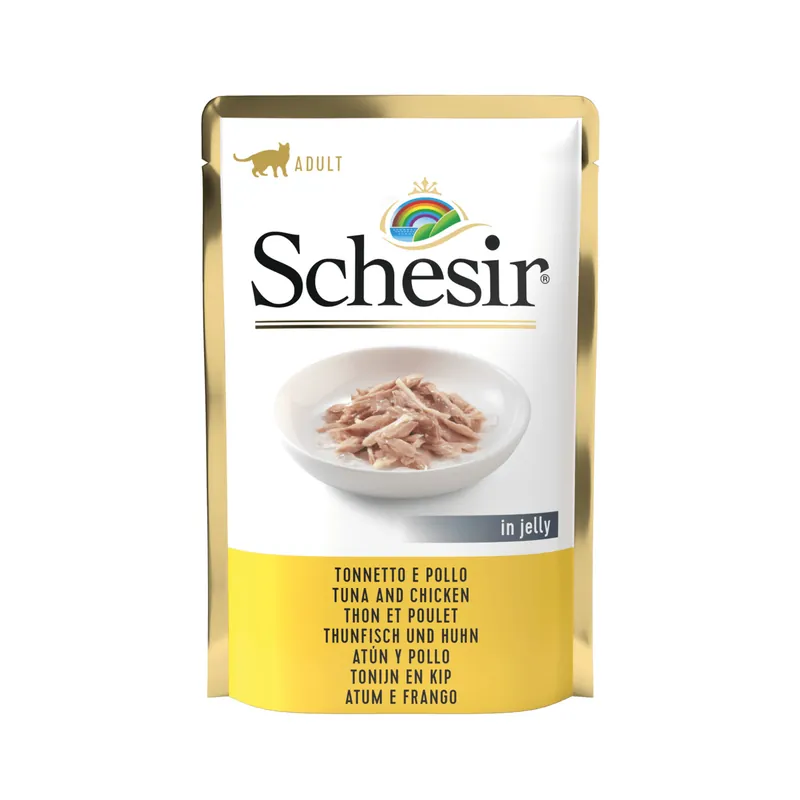 Neu Schesir Thunfisch und Huhn 85g Beutel Katzennassfutter