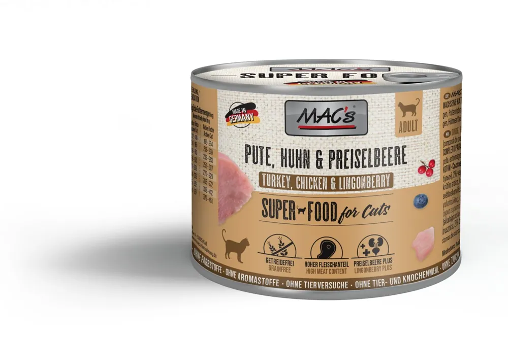Finale Aktion MAC's Cat Pute, Huhn & Preiselbeere getreidefrei 200 g