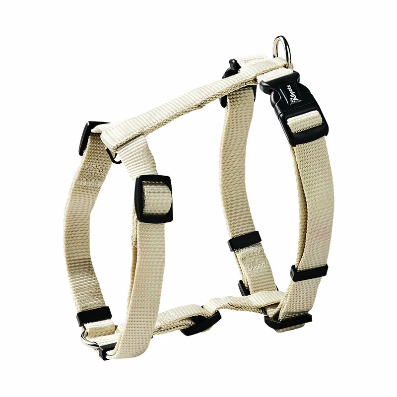 Allpets Classy Geschirr M–L 52–75 cm / 20 mm beige Echt