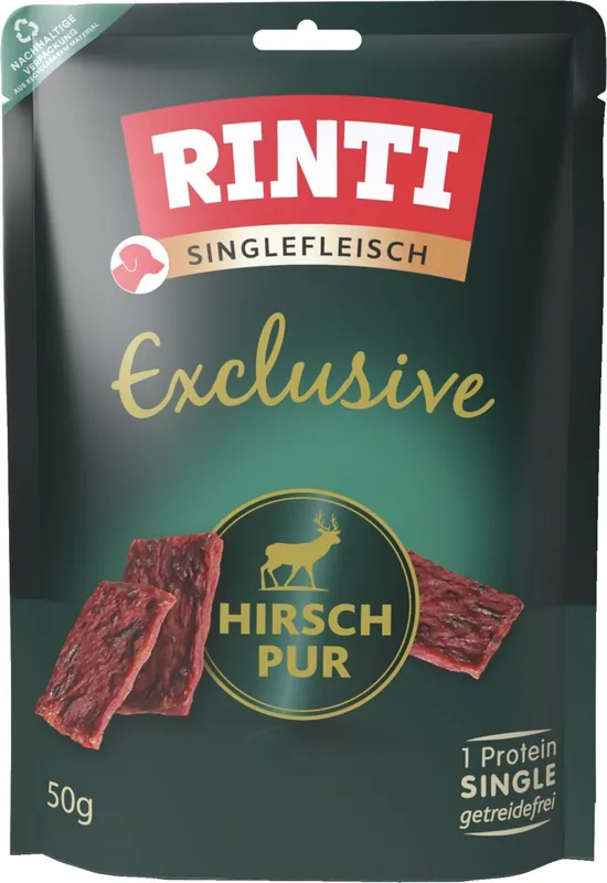 Garantierte Lieferung RINTI Exclusive Snack Hirsch pur 50 g