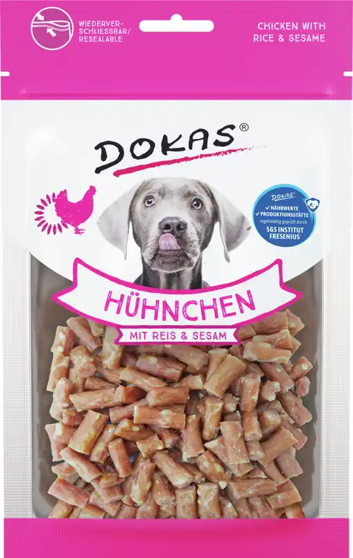 Saisonangebot DOKAS Hühnchen m Reis/Sesam 70 g