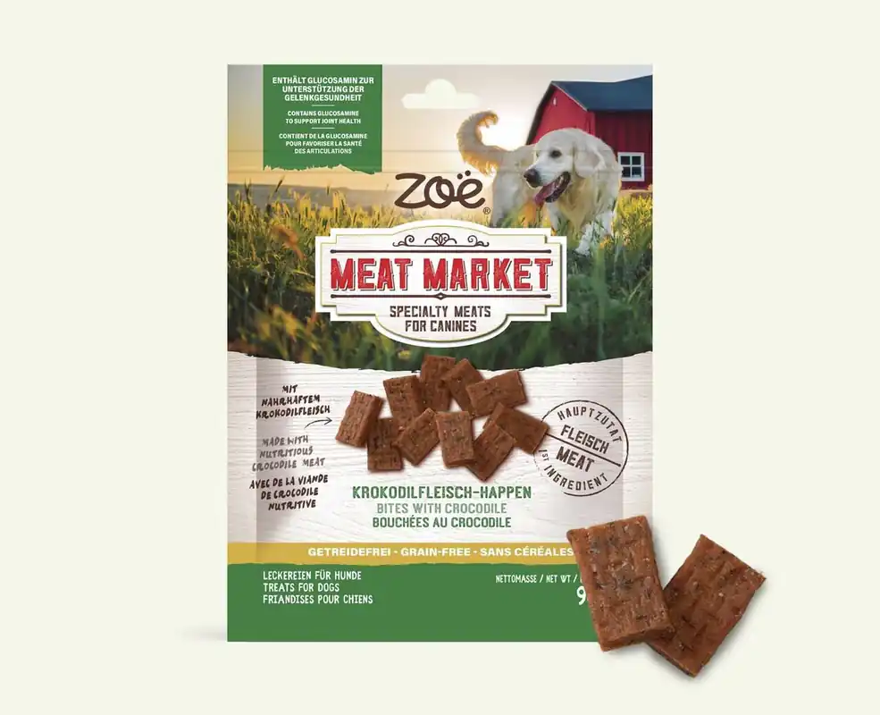 Zoë Meat Market Bites Krokodil, 90 g Neu Im Sortiment