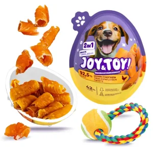 JOY&TOY! Trockenfleisch Huhn + Spielzeug, Hund Abverkauf