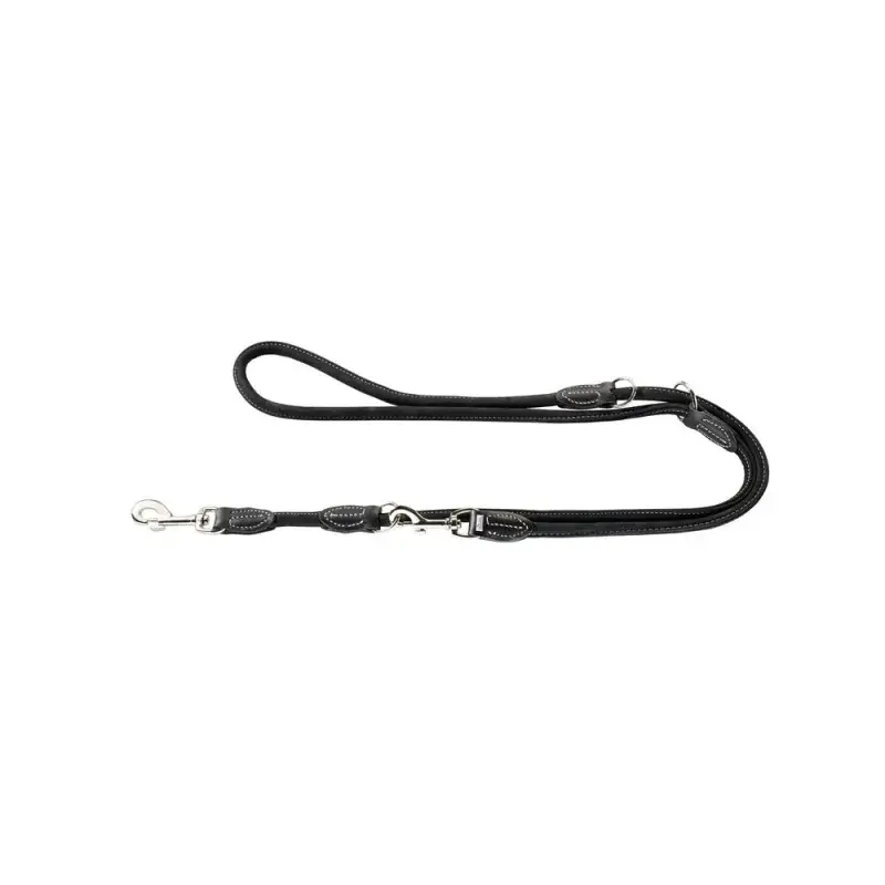 Hunter Hundeleine Hunting Nubuk Rund schwarz 6 mm / 200 cm Wochenendangebot