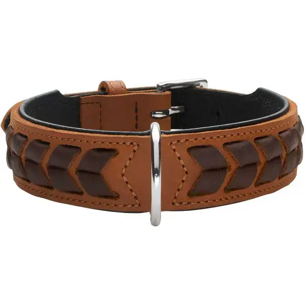 Sichere Zahlung Hunter Halsband El Paso cognac/schwarz 50 cm