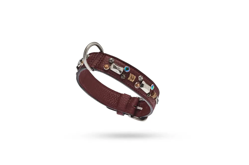 MALUCCHI Halsband Petra Braun 3 cm 45 Top-Angebot