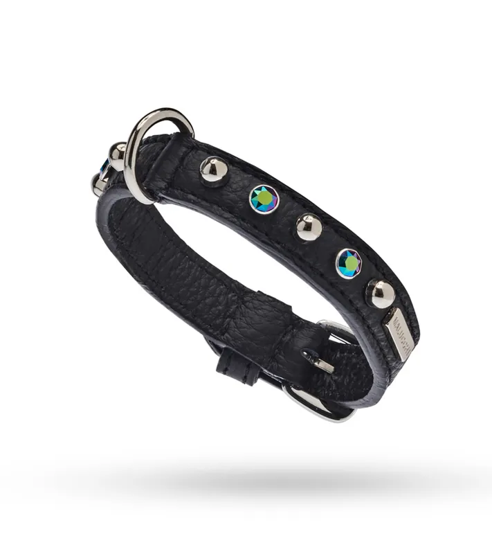 MALUCCHI Halsband Bright Schwarz 2 cm 35 Neu
