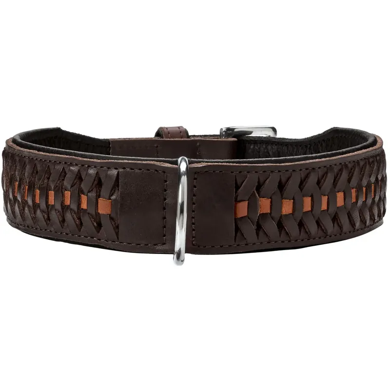 Hunter Halsband Solid Education Exclusive dunkelbraun/schwarz 50 cm Rabatt