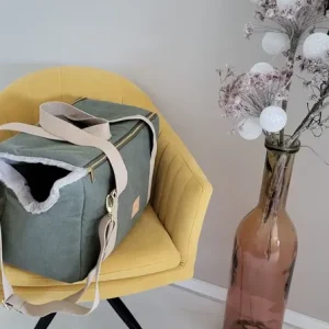 hundewerk Hundetasche MOLA Denim Oliv-Beige S Letzte Chance