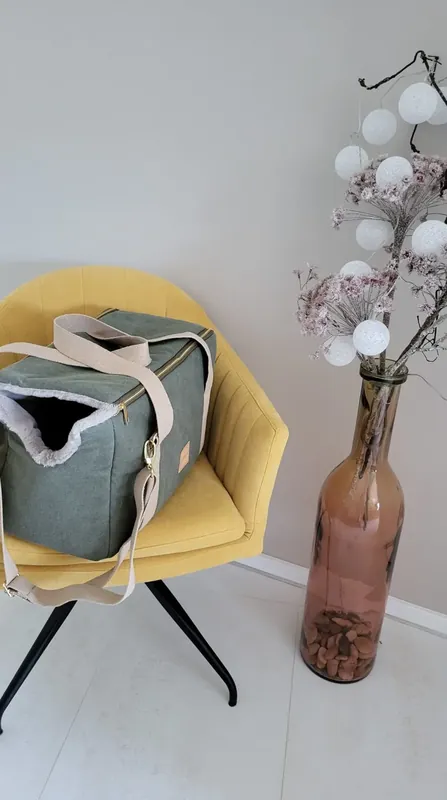 hundewerk Hundetasche MOLA Denim Oliv-Beige S Letzte Chance