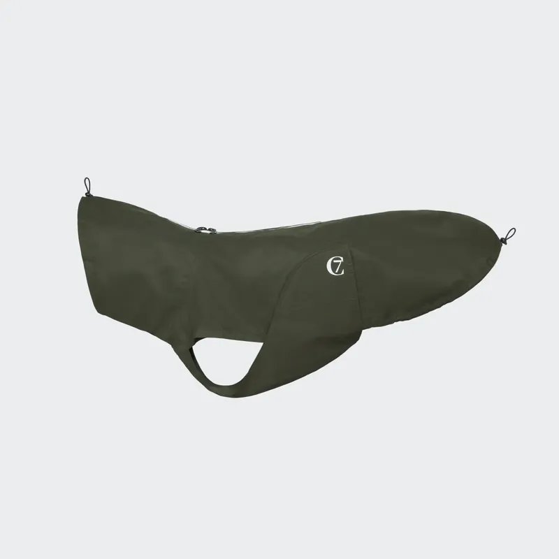 Billig CLOUD7 Hunderegenmantel Dublin Dark Oliv 1